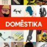 A collage of various creative artwork and illustrations surrounds a bold red rectangle with the white text DOMESTIKA in the center, showcasing sketches, paintings, digital art, and graphic designs inspired by their courses online.