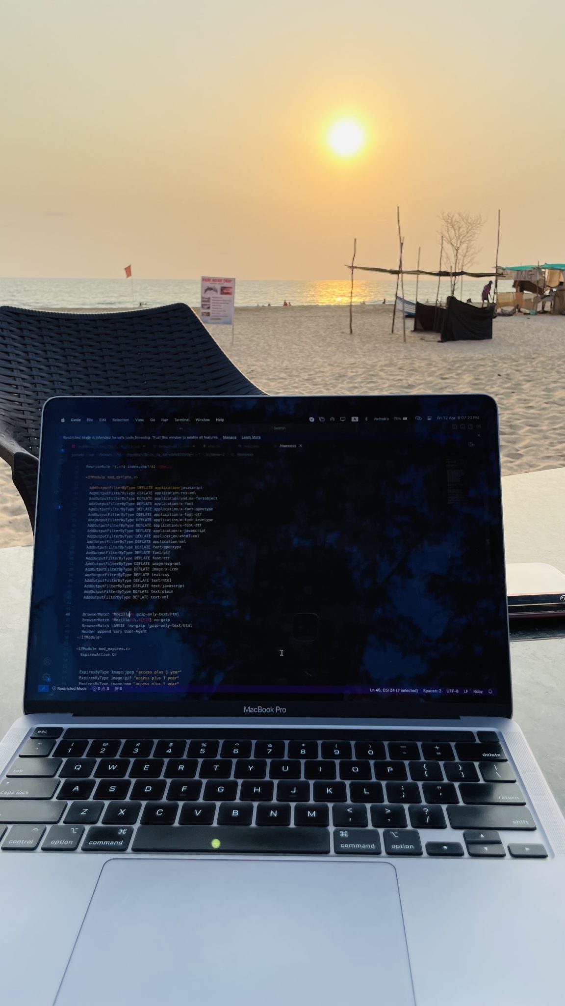 Laptop on a desk for building an online course business