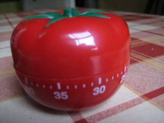 Classic red pomodoro kitchen timer