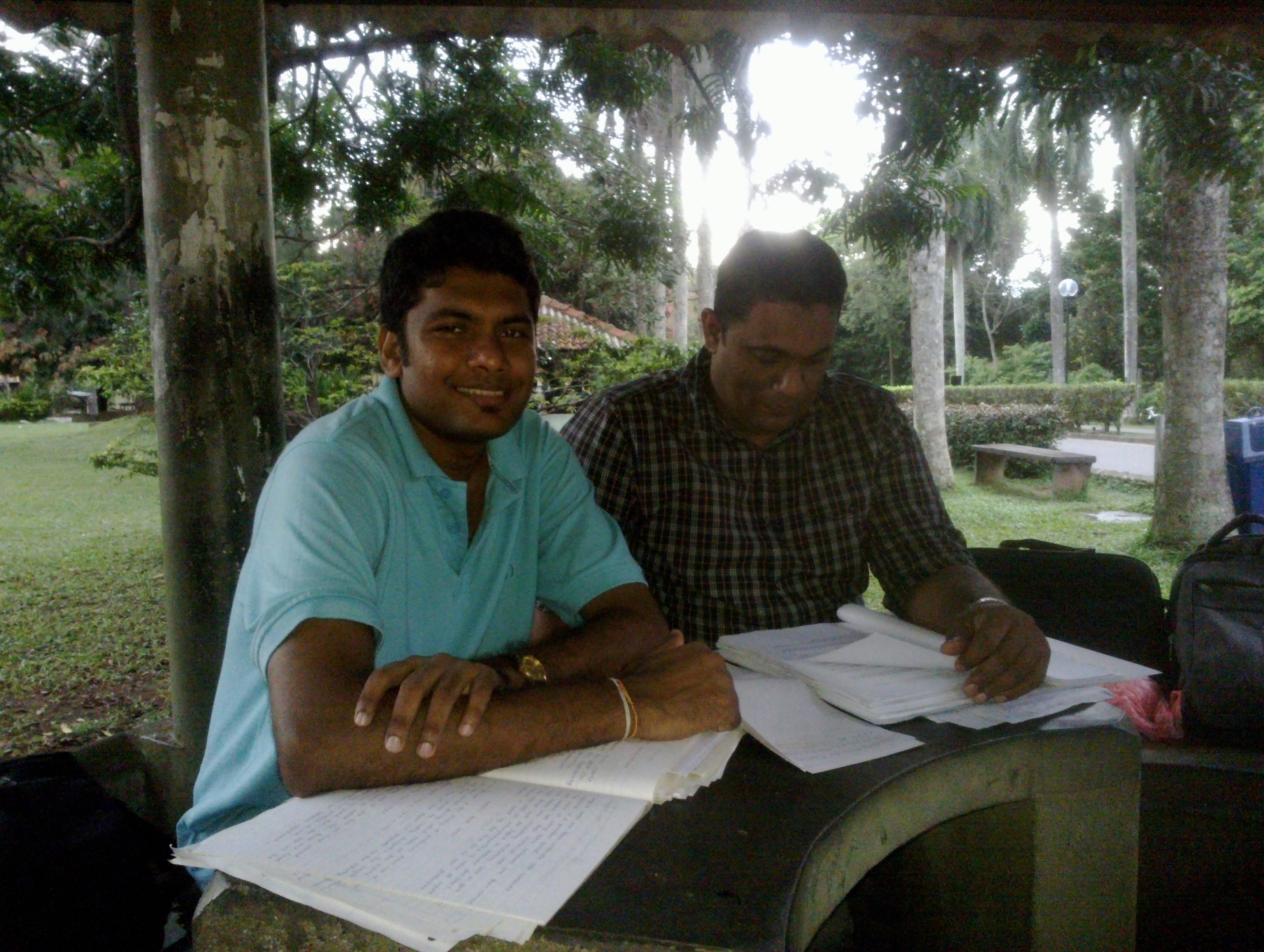 University students studying before exams