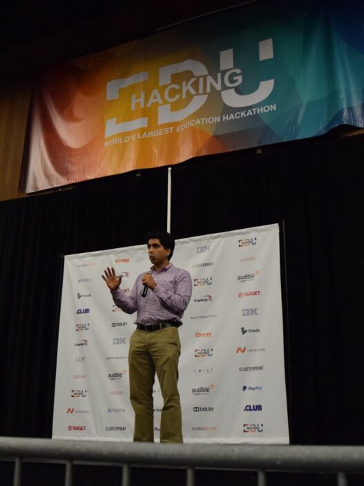 Portrait of Sal Khan, founder of Khan Academy