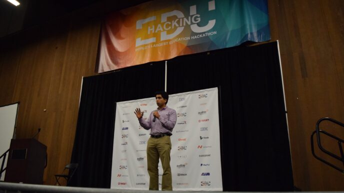 Portrait of Sal Khan, founder of Khan Academy