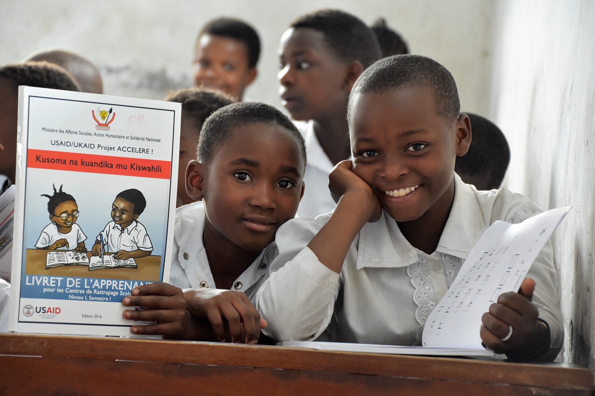 Students in a classroom in Goma, Democratic Republic of Congo