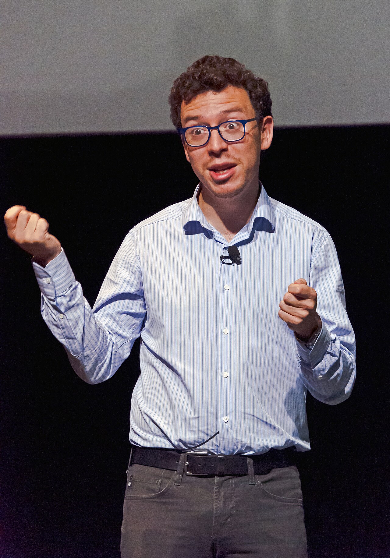 Duolingo co-founder Luis von Ahn speaking on stage
