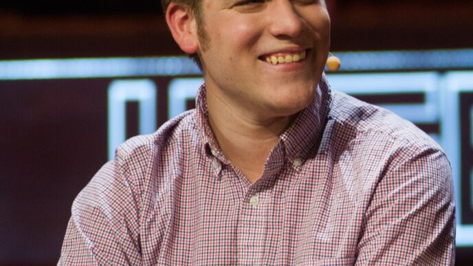 Codecademy co-founder Zach Sims at a tech conference