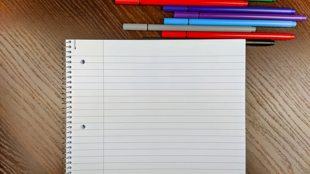 High angle view of multi colored pencils on table