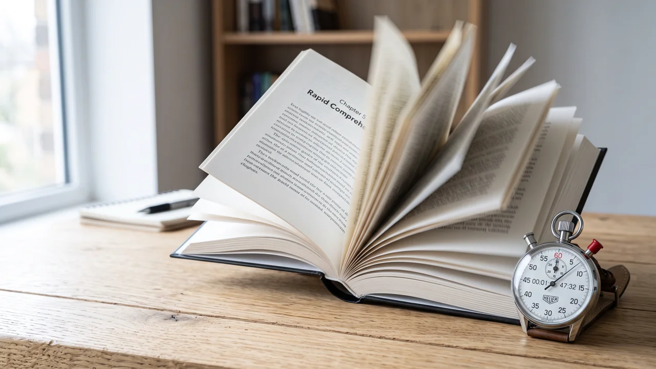 A man deeply focused reading a book